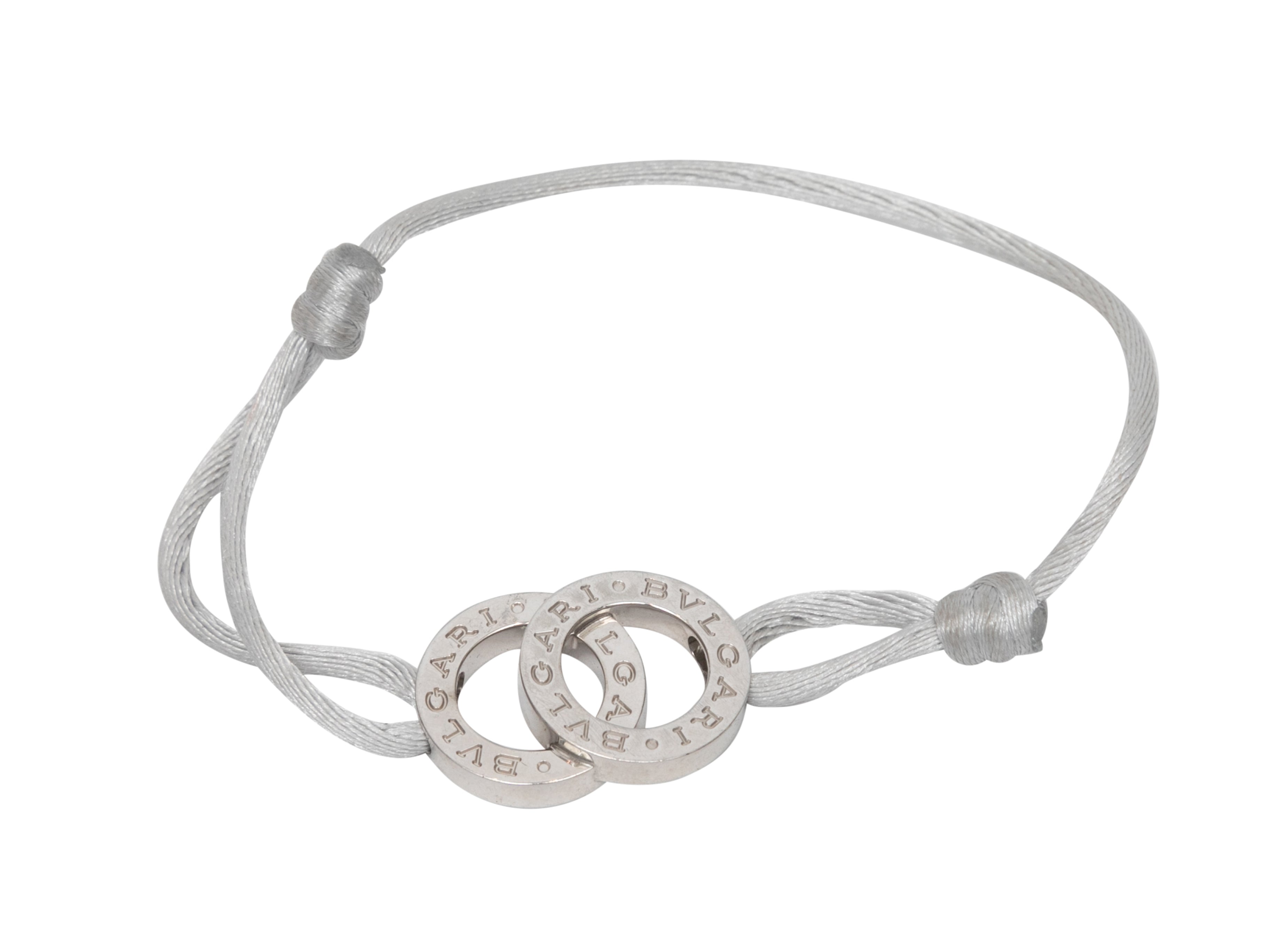 Silver & Grey Bvlgari Satin Bracelet - Atelier-lumieresShops Revival