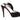 Black Christian Louboutin Satin Peep-Toe Bow Heels Size 37.5
