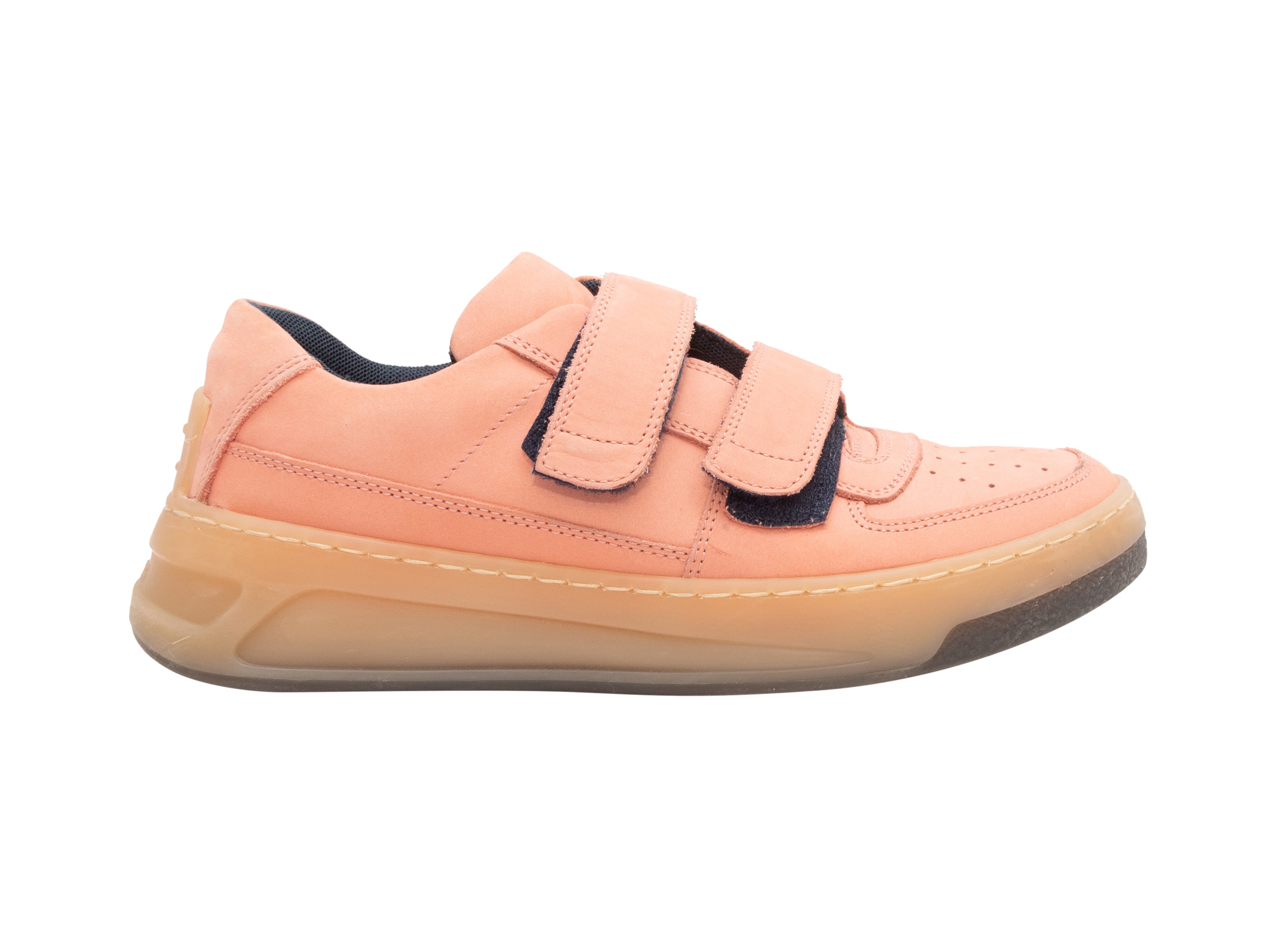 rent midnat Sømand Pink Acne Studios Leather Velcro Sneakers | Designer Revival