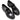 Black Prada Logo Loafers Size 38.5