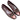 Brown Prada Metallic Patent Leather Chain-Embellished Loafers Size 39.5