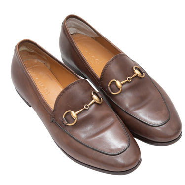 Brown Gucci Leather Horsebit Loafers Size 35 - Atelier-lumieresShops Revival