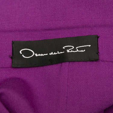 Purple Oscar de la Renta Bow Halter Dress Size US S - Designer Revival