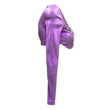 Purple Miss Sohee Embellished Bra Top Size UK 10 - Designer Revival