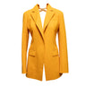 Yellow Oscar de la Renta Fall 2021 Virgin Wool Bow Blazer Size US 2 - Designer Revival