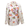 White & Multicolor Gabriela Hearst Silk Floral Print Top Size EU 42 - Designer Revival