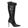 Black Christian Louboutin Knee-High Pointed-Toe Pocket Boots Size 39 - Atelier-lumieresShops Revival