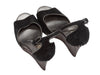 Black Prada Suede Wedge Sandals