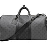 Black & Grey Louis Vuitton Logo Keepall 50 - Atelier-lumieresShops Revival