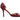 Red & Black Oscar de la Renta Crystal Buckle d'Orsay Sandals Size 40