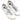 White & Silver Golden Goose Low-Top Sneakers Size 8
