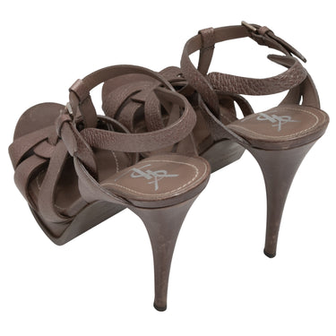 Brown Yves Saint Laurent Tribute Platform Sandals Size 39 - Atelier-lumieresShops Revival