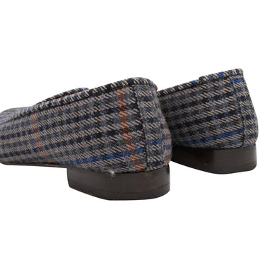 Grey & Multucolor Artist/Proof x Stubbs & Wootton Houndstooth Loafers Size 37