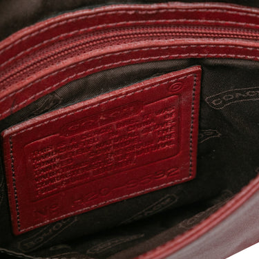 Vintage Red Coach Leather Crossbody Bag - Designer Revival