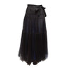 Vintage Black & Navy Oscar de la Renta Tulle Maxi Skirt Size S - Designer Revival