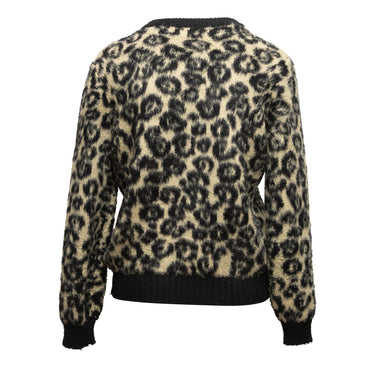 Black & Beige Celine Leopard Patterned Sweater Size M - Atelier-lumieresShops Revival