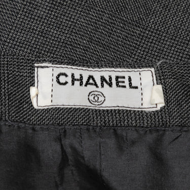Vintage Grey Chanel 1970s Wool Pencil Skirt Size US XS - Designer Revival