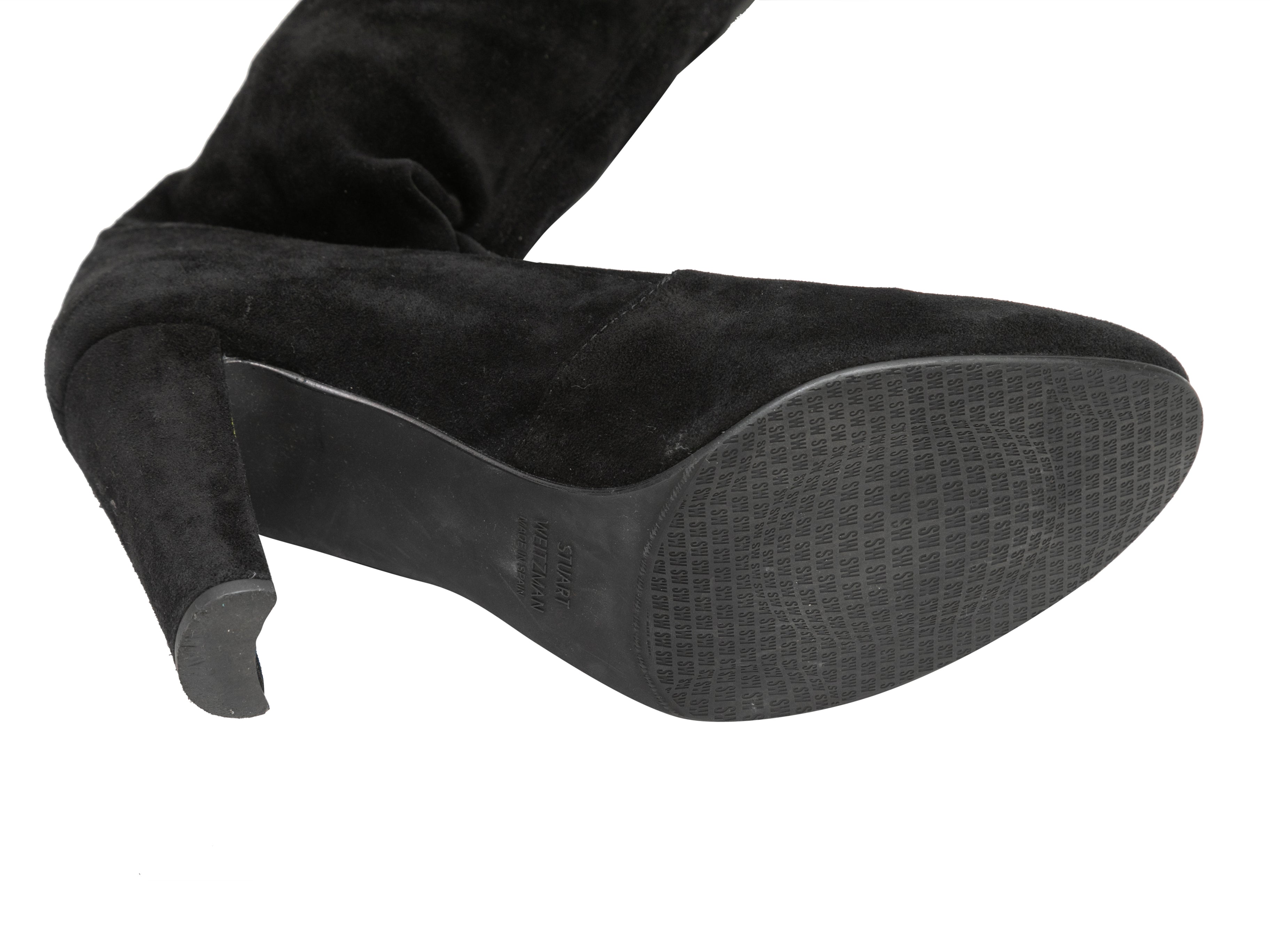 Louis Vuitton's Blocked Heel Sock Boots (Above Knee) - BlackMiss