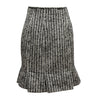 Vintage Black & White Calvin Klein Herringbone Wool Skirt Size US 6 - Designer Revival