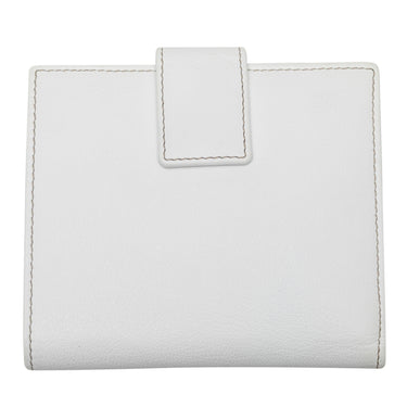 White Gucci Leather Web-Trimmed Wallet - Designer Revival