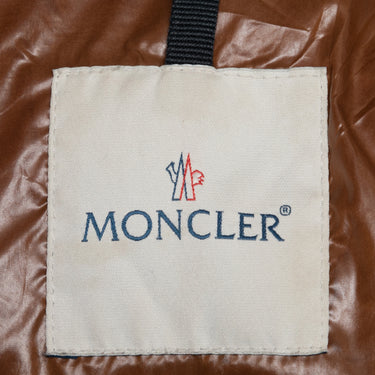 Tan Moncler Quilted Down Puffer Coat Size US 5