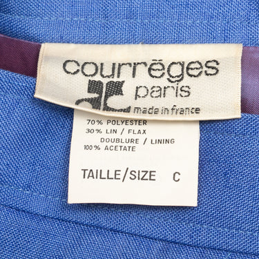 Vintage Blue Courreges Pencil Skirt Size US XS - Designer Revival