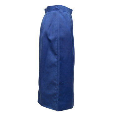 Vintage Blue Courreges Pencil Skirt Size US XS - Designer Revival