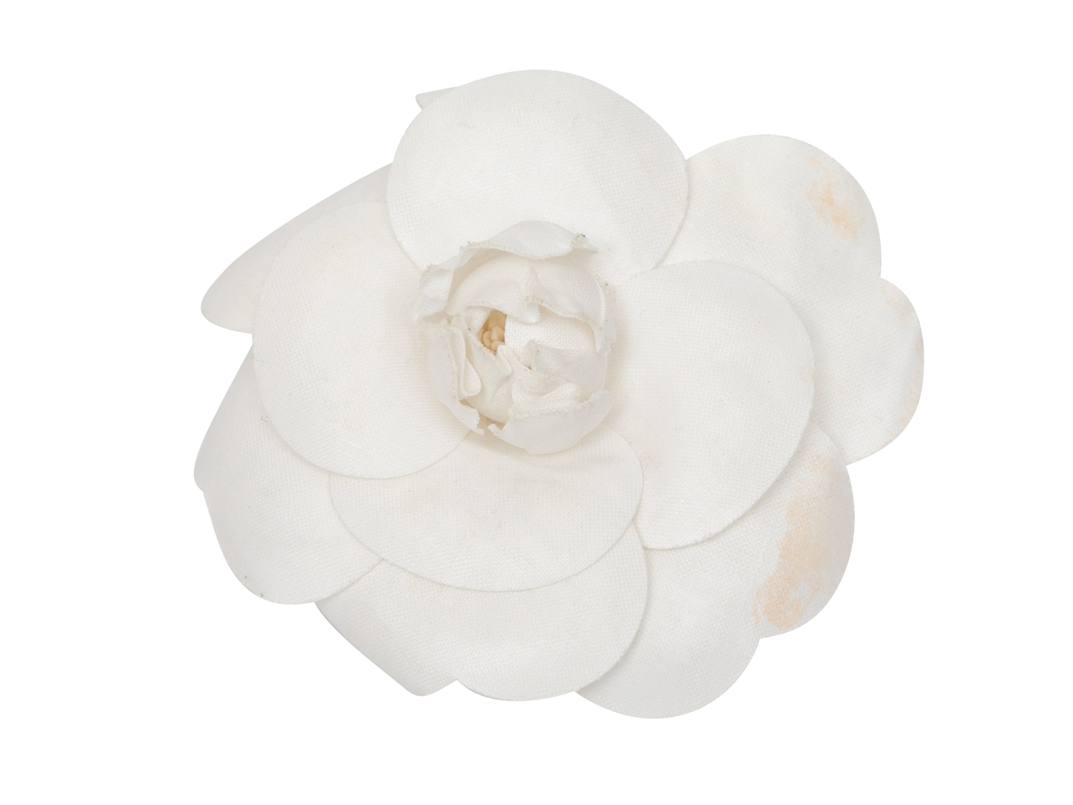 Chanel Dark Brown Suede Stitch Detail Camellia Brooch – Designer