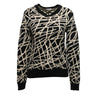 Black & White Dior Homme Wool Intarsia Sweater Size M - Designer Revival