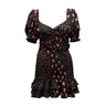 Black & Multicolor For Love & Lemons Floral Print Dress Size M - Designer Revival
