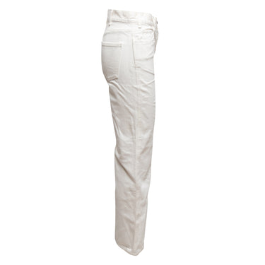 White Celine Bootcut Jeans Size 26 - Designer Revival