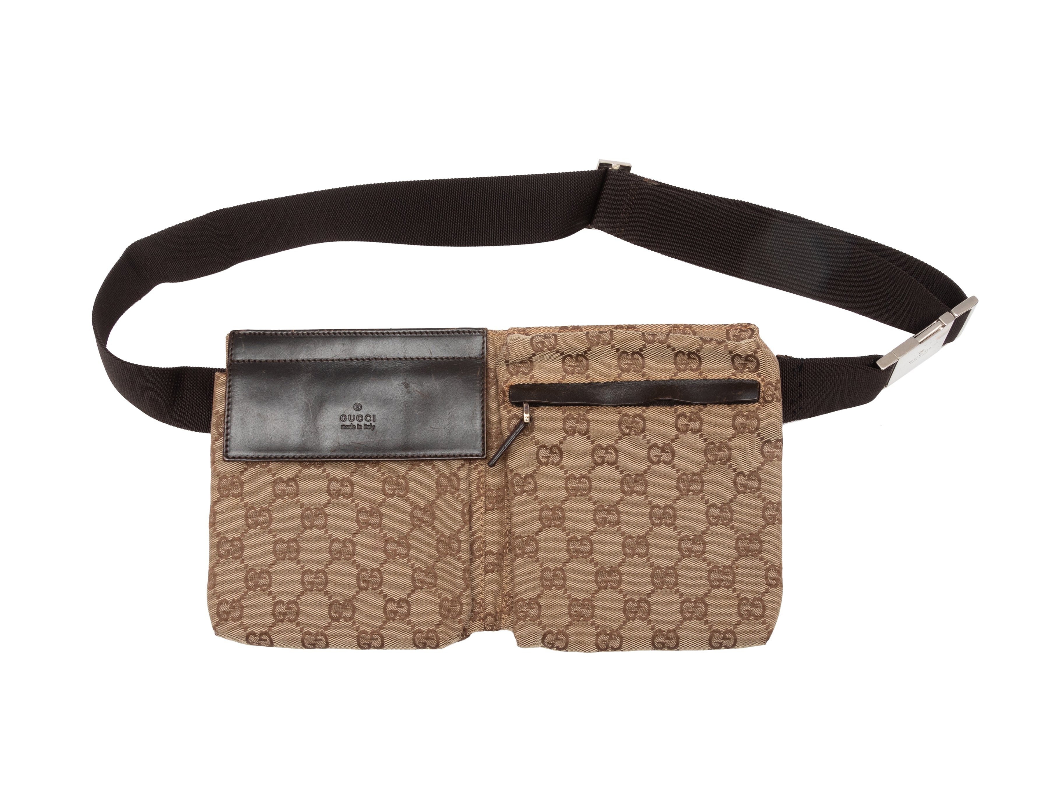 Gucci Logo Canvas & Leather Bag | Designer Revival