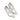 White & Gold Giuseppe Zanotti Pointed-Toe Studded Pumps Size 38.5