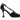 Black Chanel Patent & Embossed Leather Cutout Pumps Size 37