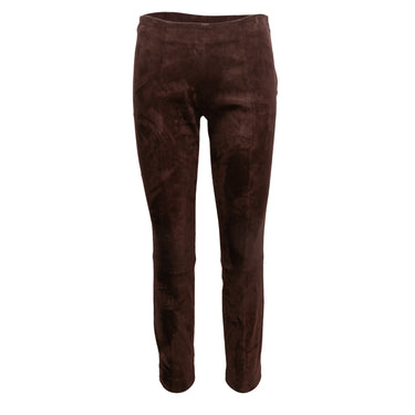 Brown The Row Suede Skinny-Leg Pants Size US 4 - Atelier-lumieresShops Revival