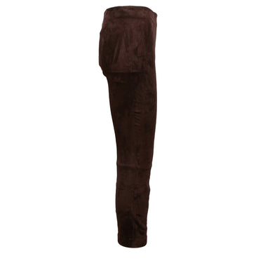 Brown The Row Suede Skinny-Leg Pants Size US 4 - Designer Revival