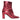 Red Saint Laurent Metallic Leather Pointed-Toe Ankle Boots Size 36