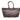 Brown Alexandra Knight Ostrich Leather Tote Bag