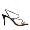 Black & Multicolor Crystal-Embellished Heeled Sandals Alexandre Birman Size 40 - Designer Revival