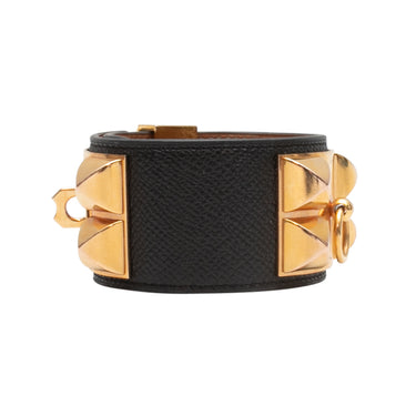 Black & Rose Gold Hermes Medor Large Cuff Bracelet - Designer Revival