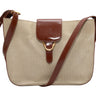 Beige & Brown Bally Canvas Shoulder Bag - Designer Revival
