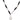 Sterling Silver Montblanc Pearl & Bead Charm Necklace