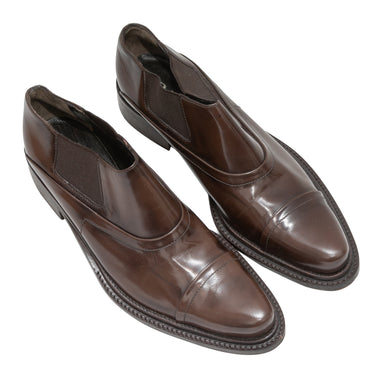 Brown Prada Leather Dress Shoes Size 37.5 - Designer Revival