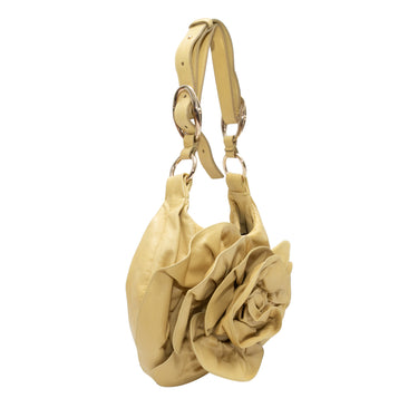 Vintage Chartreuse Yves Saint Laurent Nadja Floral Shoulder Bag - Designer Revival