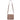Vintage Tan Bottega Veneta Leather & Canvas Intrecciato Crossbody Bag