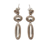 Silver Shinola Segmented Drop Earrings - Designer Revival