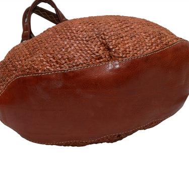 Brown Henry Beguelin Woven Leather Hobo Bag