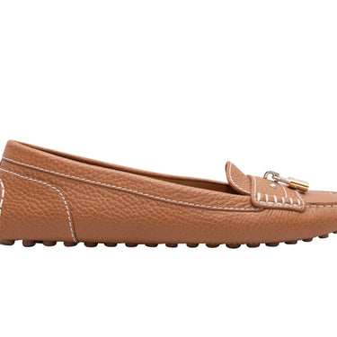 Tan Louis Vuitton Leather Driving Loafers Size 39 - Atelier-lumieresShops Revival