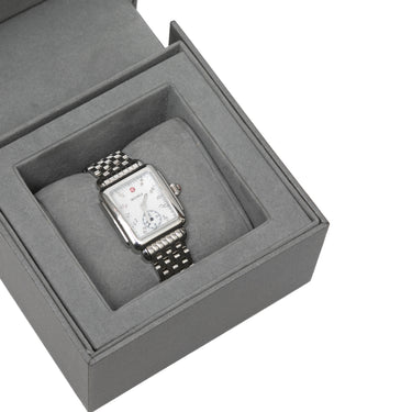 Silver-Tone Michele Deco Watch - Designer Revival