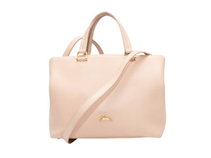 Blush Longchamp Leather Shoulder Bag
